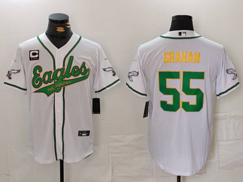 Men Philadelphia Eagles #55 Graham White joint name 2024 Nike Limited NFL Jersey style 4->philadelphia eagles->NFL Jersey